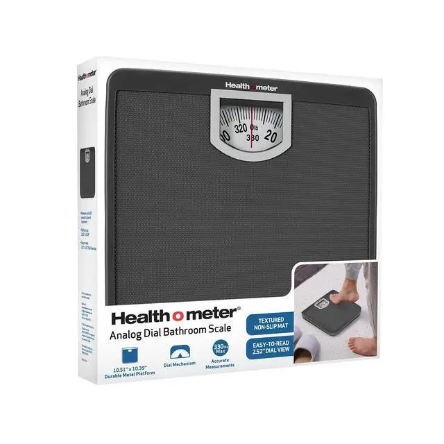 Alt view image 5 of 6 - Analog Mechanical Bathroom Weight Scale, 0.2Lb Precise Increments, NonSkid Feet Compact 10.5×10.4 Inch Home Weighing Scale