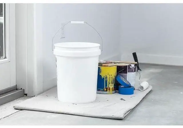 Alt view image 5 of 6 - (2 pack) United Solutions 5 Gallon Round Utility Bucket, Comfort Handle, Plastic, White, PN0149, 1 Each