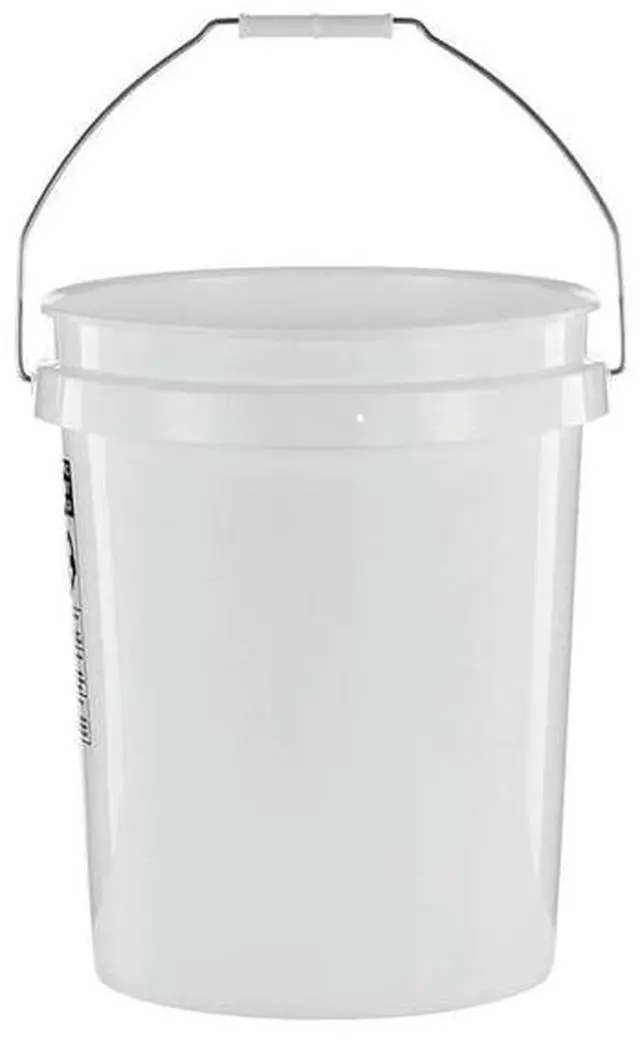 Alt view image 6 of 6 - (2 pack) United Solutions 5 Gallon Round Utility Bucket, Comfort Handle, Plastic, White, PN0149, 1 Each