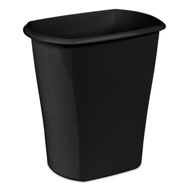 Alt view image 5 of 7 - LidFree Small Plastic Waste Bin, Integrated Rim Handles, Textured Modern Finish for Bedroom, Office and Student Dorm Organization
