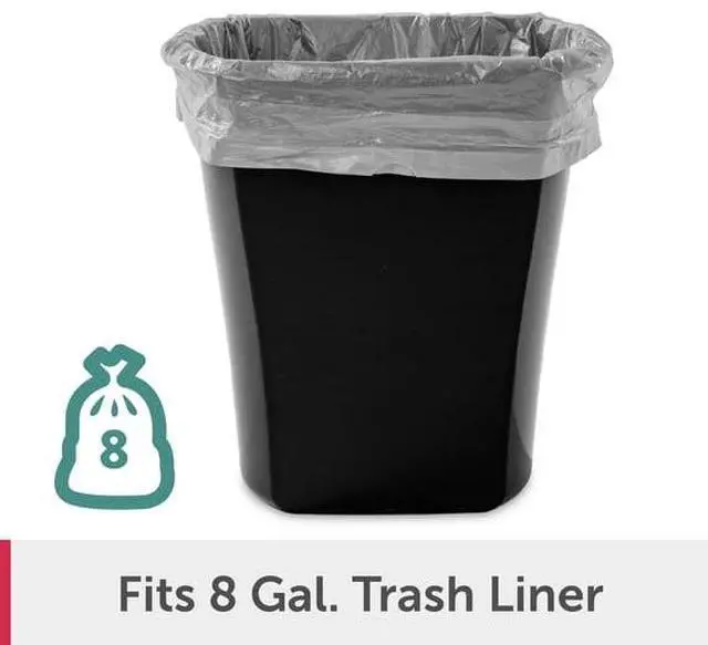Alt view image 3 of 7 - LidFree Small Plastic Waste Bin, Integrated Rim Handles, Textured Modern Finish for Bedroom, Office and Student Dorm Organization