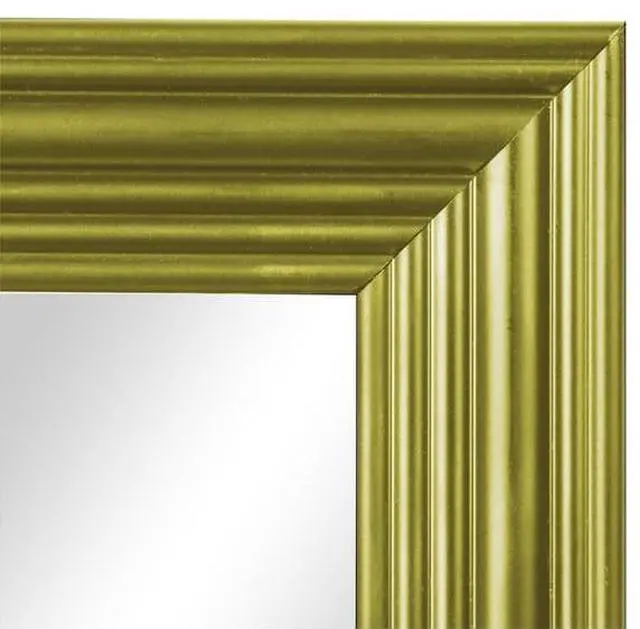 Alt view image 2 of 5 - GoldTone Framed FullBody Mirror, DoorOrWall Mountable, Includes Hanging Hardware for Entryway, Bathroom and Apartment Use