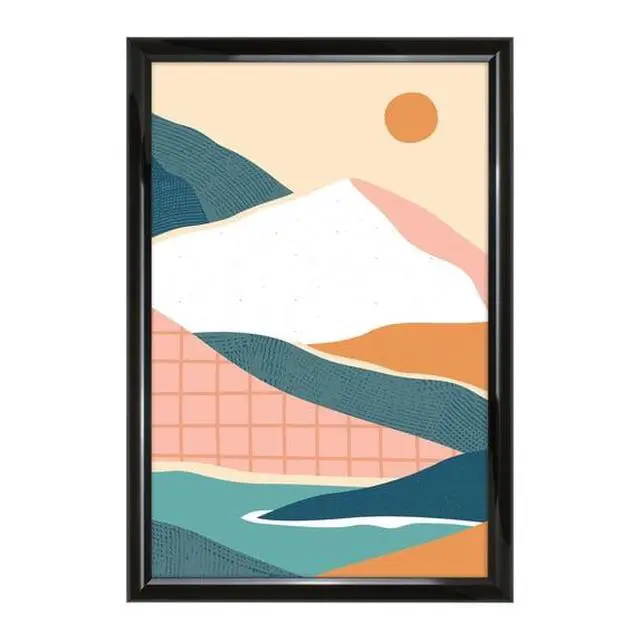 Alt view image 6 of 7 - 12×18 Inch Wall Picture Frame, Black Plastic Rectangular Poster Frame for Artwork, Photos and GalleryWall Indoor Displays