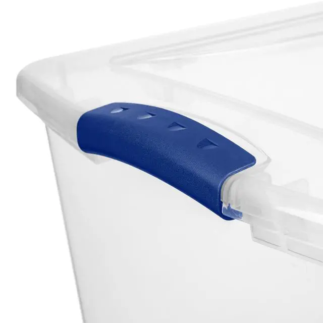Alt view image 6 of 6 - 66Quart Clear Latching Plastic Storage Bin, BPAFree, Stackable Container for Closet, Dorm and Seasonal Household Organization