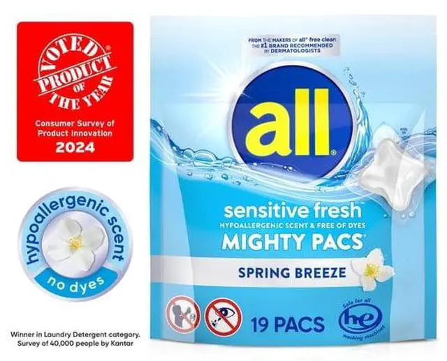 Main image of PreMeasured UnitDose Washing Pods, Dissolves In All Water Temperatures Including Cold Water, ResidueFree Household Laundry