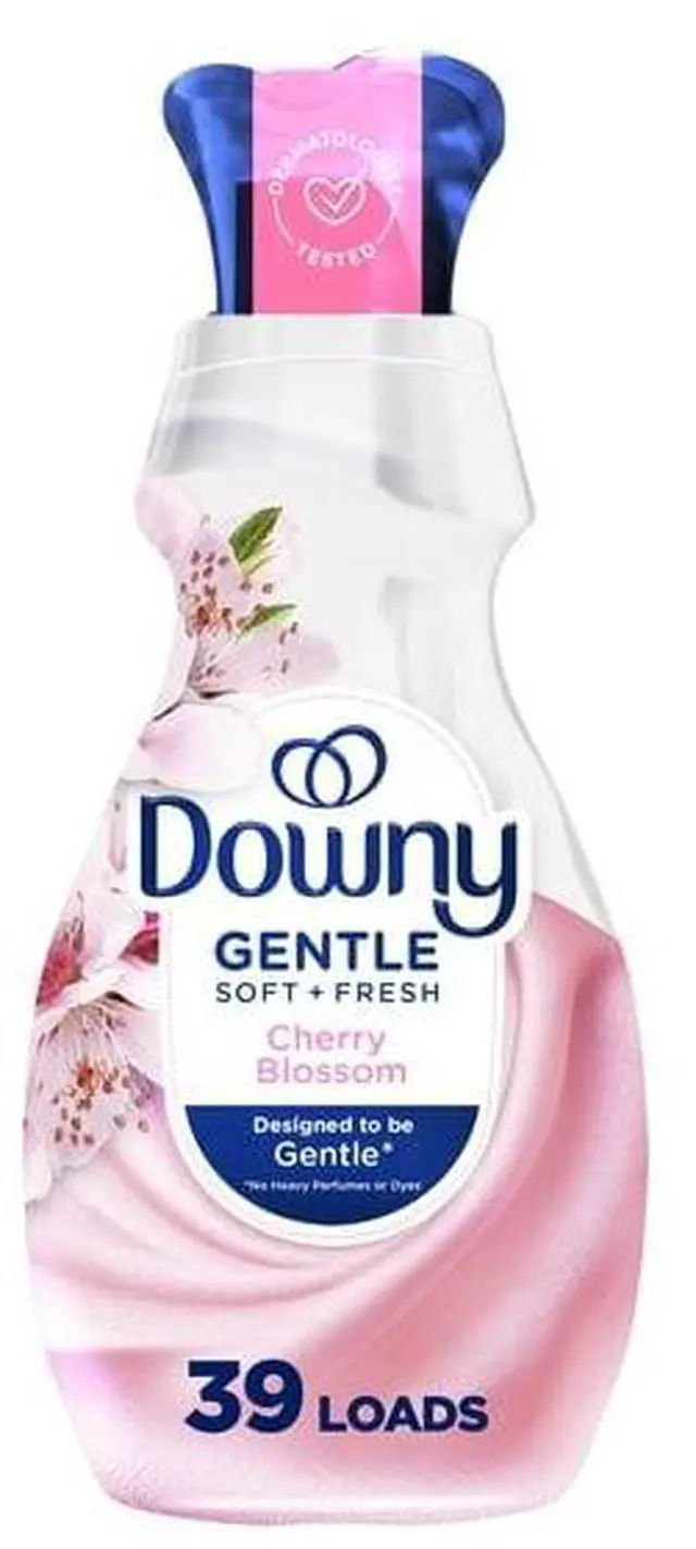 Main image of Gentle Liquid Fabric Softener 26 fl oz, Cherry Blossom Floral Scent, DermatologistTested DyeFree Conditioner for All Washers