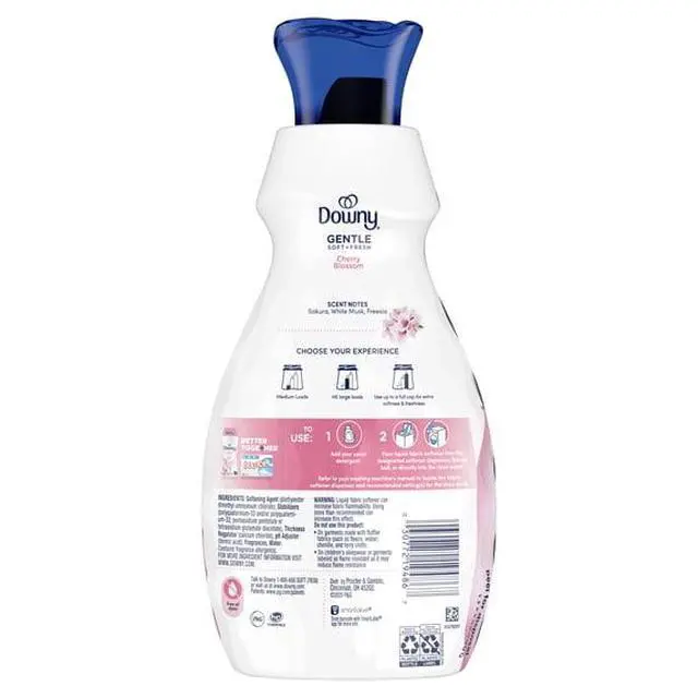Alt view image 5 of 5 - Gentle Liquid Fabric Softener 26 fl oz, Cherry Blossom Floral Scent, DermatologistTested DyeFree Conditioner for All Washers