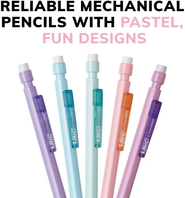 Alt view image 6 of 6 - XtraSmooth Pastel Mechanical Pencils 24Count, 0.7mm No.2 Lead, ClickAdvance Pencils for SchoolStudent Daily Writing