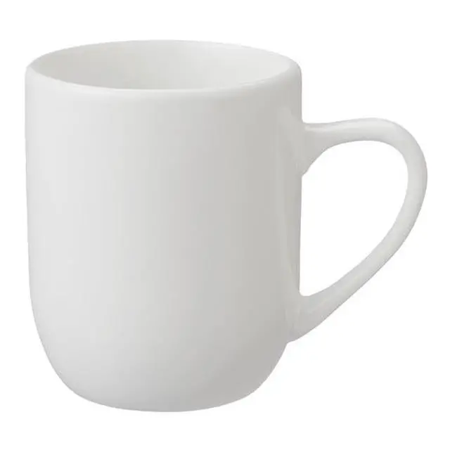 Alt view image 3 of 4 - 12Oz Glazed White Stoneware Coffee Mug, MinimalistChic Single Cup, Microwave & Dishwasher Safe for Daily & Special Occasions