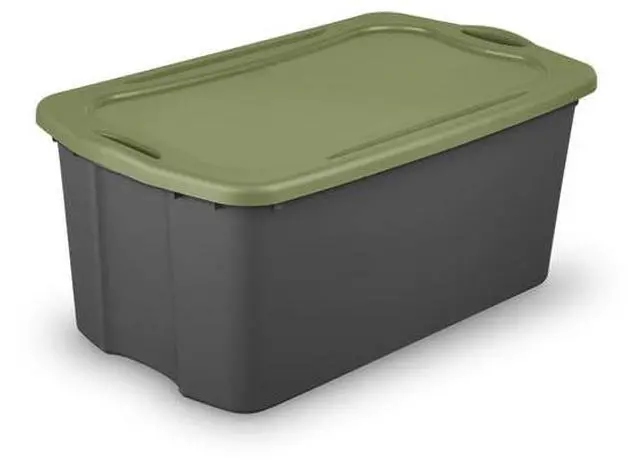 Main image of Portable 30Gal Storage Container, Recessed StackFriendly Lid, Opaque Base for Seasonal Clothing & Bulk Household Items
