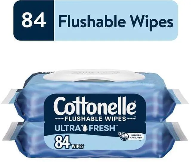 Alt view image 2 of 4 - UltraFresh Flushable Wet Wipes 2Pack, 42Sheets Each, SepticSafe Hypoallergenic Adult PersonalCleansing Wipes