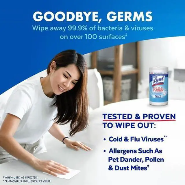 Alt view image 2 of 5 - CrispLinen Scent Disinfecting Wipes, Kills 99.9% VirusesBacteria, BleachAmmoniaFree for Kitchen Bathroom Electronics & Allergen Removal