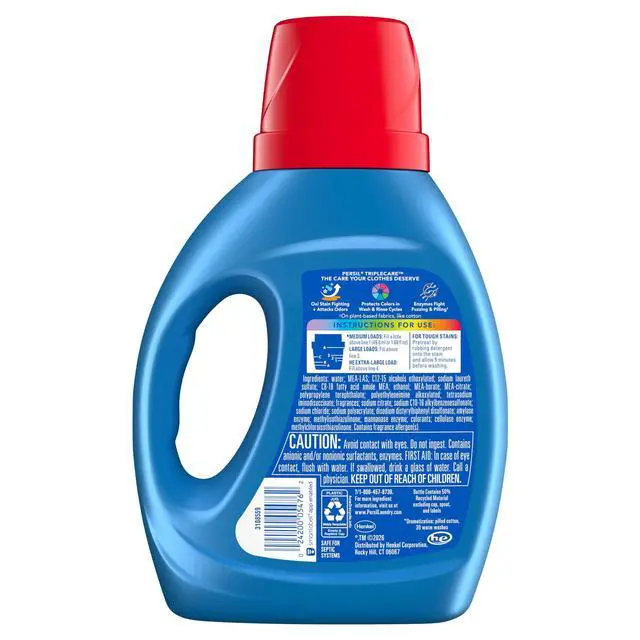 Alt view image 2 of 6 - Oxi+OdorFighter Liquid Laundry Detergent, TripleCare Fabric Care, EnzymePowered Stain Removal for HE & Standard Washing Machines