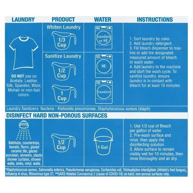 Alt view image 6 of 6 - LowSplash Bleach 81 fl oz, ControlledPour Sanitizing Cleaner, Kills 99.9% GermsViruses for Laundry and HardSurface Disinfection