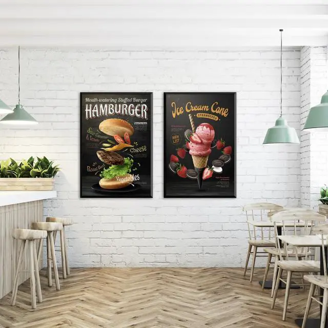 Main image of 27"x 40" Black Poster Frame, Lightweight Polystyrene Construction, VerticalHorizontal Wall Mount For Art Prints And Photo Enlargements