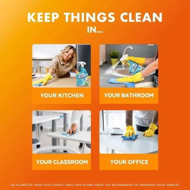 Alt view image 2 of 5 - TropicalMangoHibiscus Scent AllPurpose Disinfectant Spray, 0% Bleach, Kills 99.9% VirusesBacteria For MultiSurface Household Cleaning