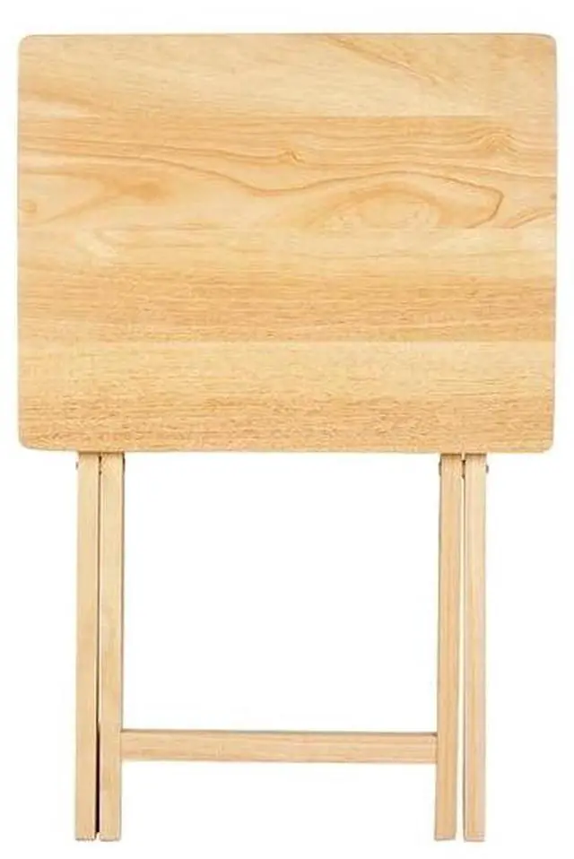 Main image of Lightweight Foldable Side Table 19"×14.5"×26", Portable Rubberwood Tray Table For Apartment Dorm And Home Indoor Use