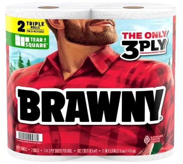 Main image of 3Ply TearASquare Paper Towels 2Roll Pack, CustomSize Sheets, HighStrengthAbsorbency For Household SpillAndMess Cleaning