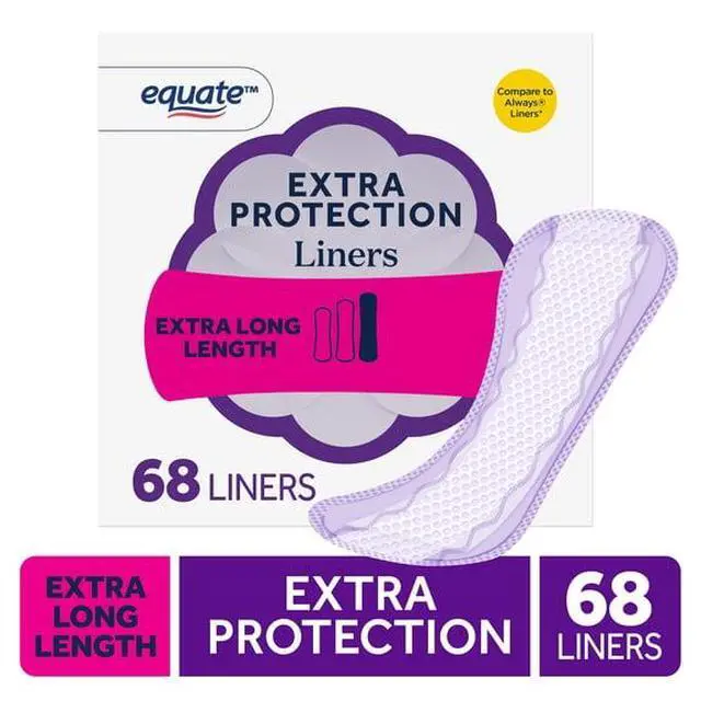 Alt view image 3 of 5 - ExtraLong Everyday Panty Liners 68Count, DyeFragranceFree, Contoured Shape With Secure Adhesive For Daily Protection