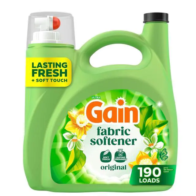 Alt view image 2 of 6 - Original Scent Liquid Fabric Softener 140 fl oz, 2In1 SoftnessFreshness, Reduces StaticWrinkles, 190 Loads For HE And Standard Washers