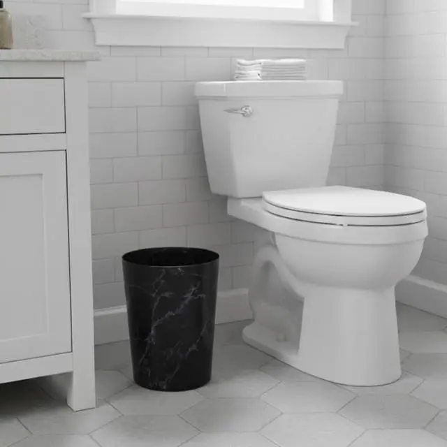 Alt view image 3 of 5 - Compact ModernStyle Trash Can, EasyWipe Smooth Surface, Lightweight Portable Bin Fits Under Sinks And Desks For HomeDormOffice