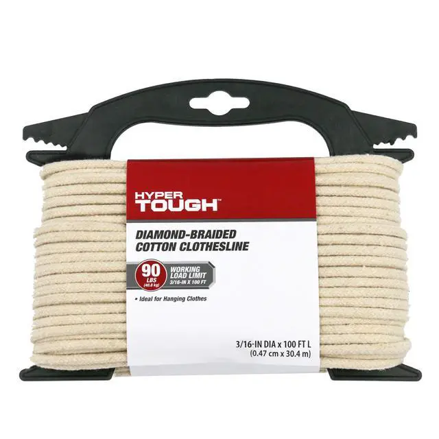 Alt view image 6 of 6 - LowStretch WeatherResistant Clothesline Cord, AbrasionResistant Braided Rope, Holds Knots Securely For Laundry AirDrying