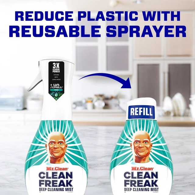 Alt view image 2 of 7 - Mr. Clean Clean Freak All Purpose Kitchen Cleaner 16 fl oz, Power Nozzle Spray, 3X Cleaning Power, Fresh Scent For MultiSurface Household Cleaning