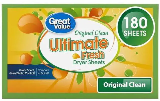 Main image of Ultimate Fresh Dryer Sheets 180Count, Original Clean Scent, AntiStatic Fabric Softening Sheets For Clothes Sheets Towels Laundry