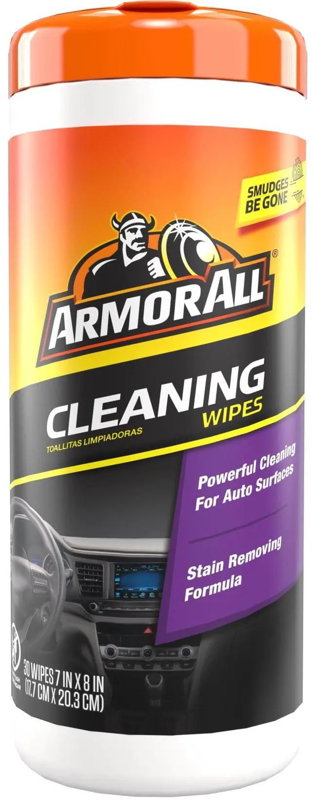 Alt view image 5 of 6 - AutoInterior Cleaning Wipes, StainRemoving Formula, Removes DustGrimeSunscreenInsectRepellent Smudges, LintFree NonGreasy Matte Finish