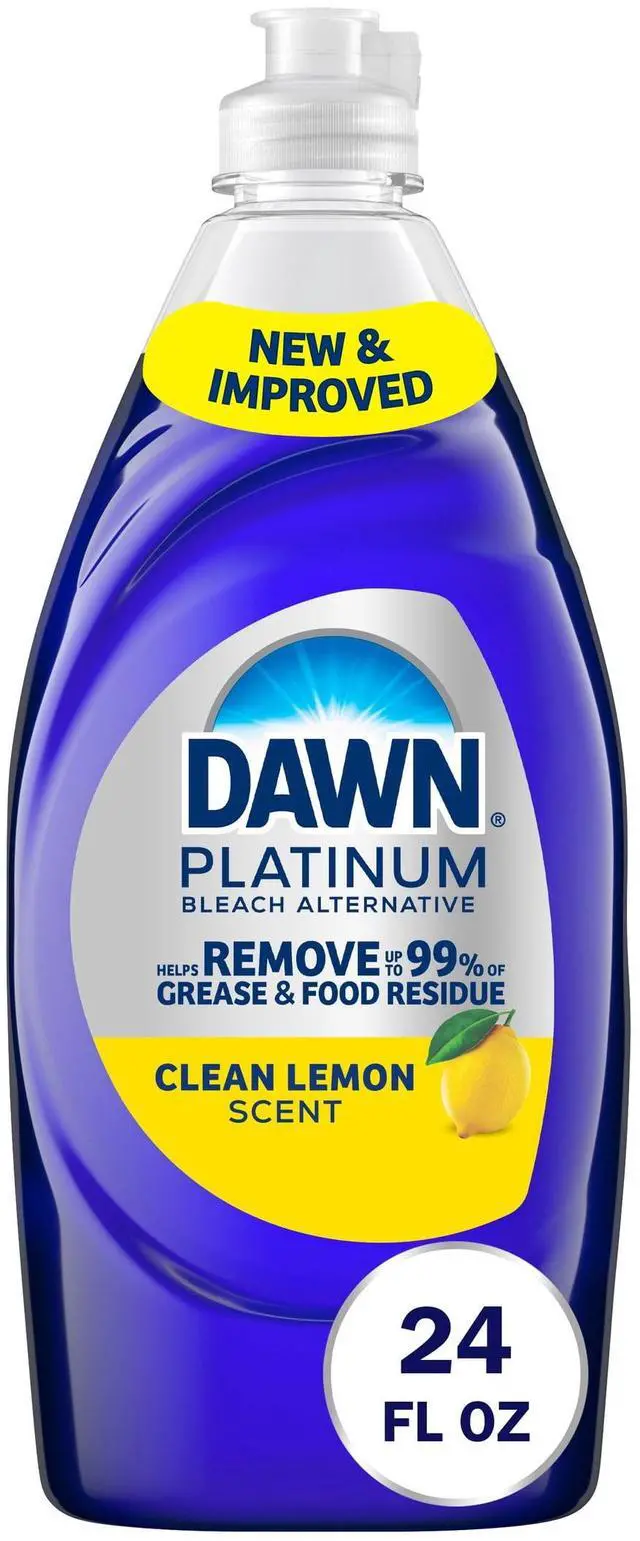 Main image of Dawn Platinum Liquid Dish Soap, Enhanced GreaseFighting Formula, Removes 99% Grease & Food Residue, MultiPurpose HouseholdCleaning Liquid