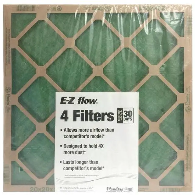 Alt view image 4 of 5 - 4Pack Nested Glass HVAC Air Filter 16×25×1 Inch, Continuous Filament SpunGlass Media, 30Day Service Life For FurnaceAirConditioner