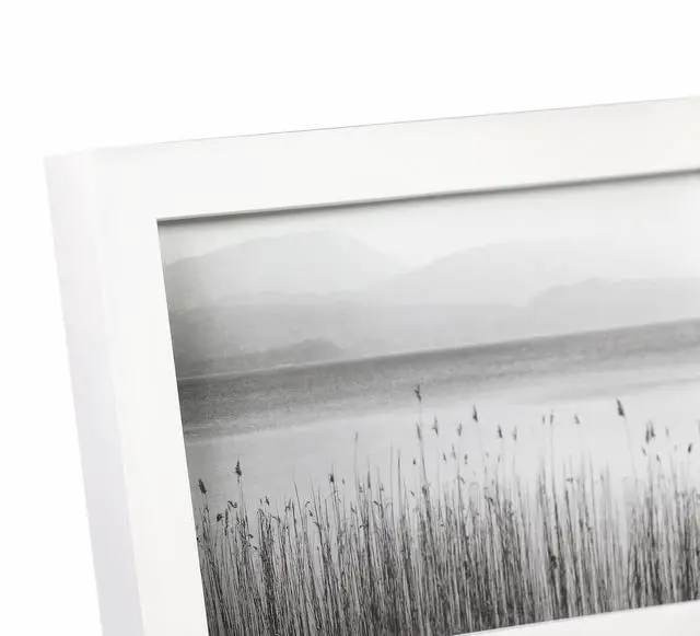 Alt view image 4 of 6 - Mainstays Linear DualOpening Picture Frame, White MDF Frame Holds Two 4" x 6" Photos for Tabletop or Wall Display