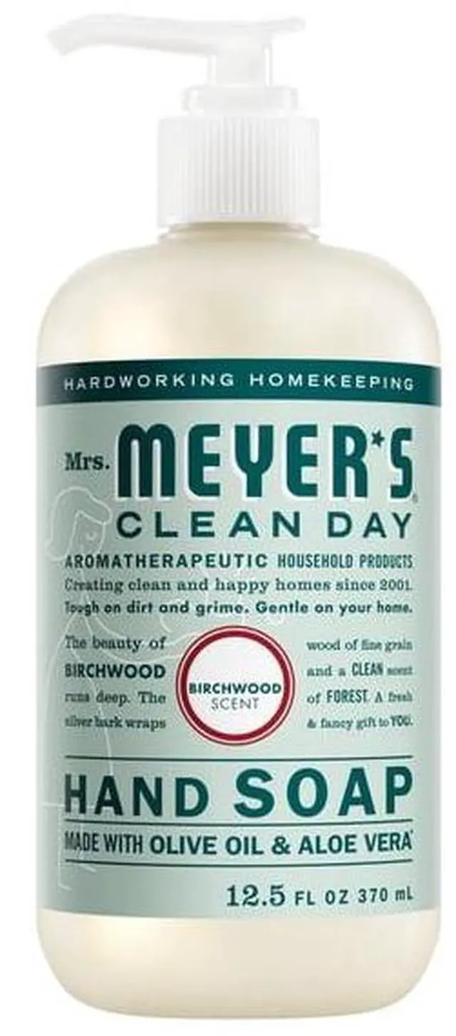 Main image of Mrs. Meyers Clean Day Liquid Hand Soap, Birchwood Scent, NonDrying Moisturizing Hand Wash for Frequent Use