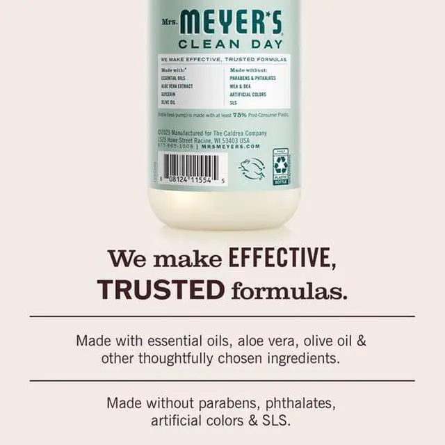 Alt view image 4 of 5 - Mrs. Meyers Clean Day Liquid Hand Soap, Birchwood Scent, NonDrying Moisturizing Hand Wash for Frequent Use
