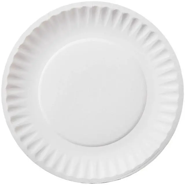 Main image of Great Value White Disposable Paper Plates, 9 Inch Round GreaseProof Plates for Meals, Snacks and Casual Gatherings, 100 Pack