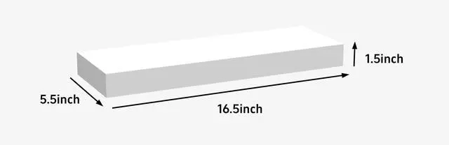 Alt view image 2 of 7 - Mainstays White Floating Wall Shelves Set, 16.5" x 5.5" MDF Engineered Wood Shelves with Mounting Hardware Included