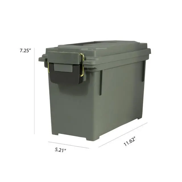 Alt view image 7 of 7 - Strategy Field Ammo Box 11.6" x 5.2" x 7.2" Plastic OD Green