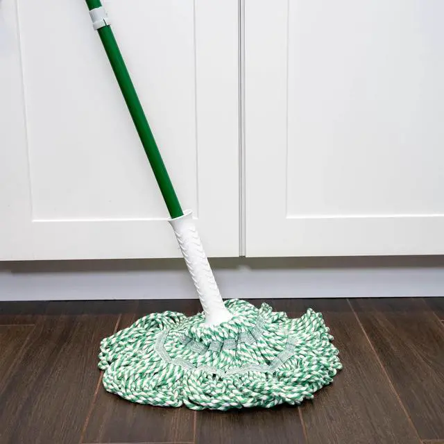 Alt view image 4 of 6 - Libman Cotton Tornado Mop, 55.5Inch, GripNClick Ratchet Wringer, MachineWashable CottonSynthetic Mop Head for Tile, Wood, Vinyl & Marble Floors