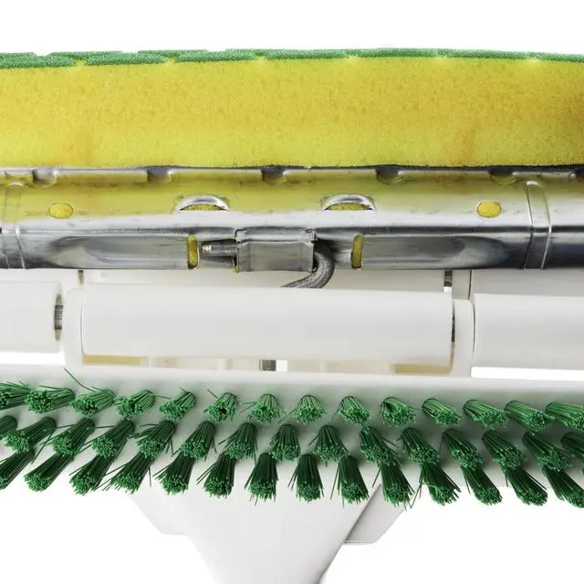 Alt view image 3 of 6 - Nitty Gritty Roller Sponge Mop with PullWringer Handle, 10Inch Wide Absorbent Sponge, Attached Scrub Brush for MultiSurface HardFloor Cleaning