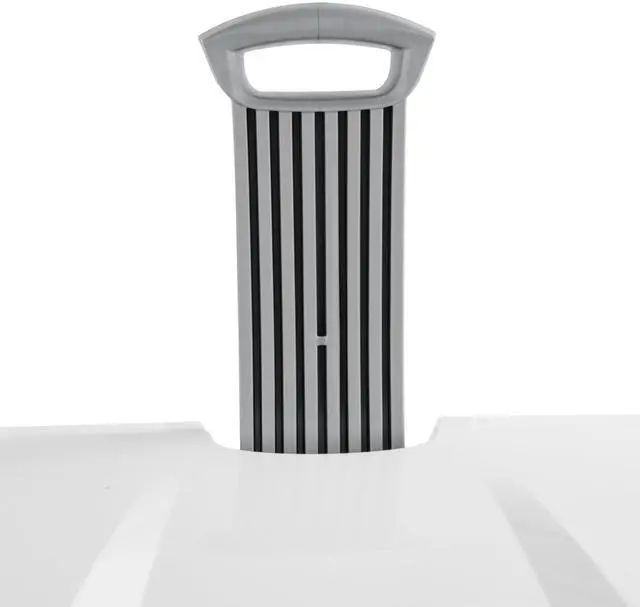Alt view image 7 of 7 - White Sterilite Ultra Wheeled Plastic Hamper, 201/8"×153/8"×263/4", ComfortGrip Handles for Dorm, Apartment Household Use