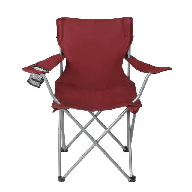 Alt view image 4 of 6 - Ozark Trail Quad Folding Camp Chair with Cup Holder, Red