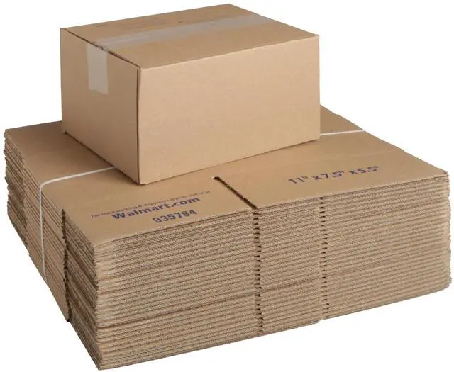 Main image of Pen+Gear Medium Corrugated Shipping Boxes 11"×7.5"×5.5", 32 ECT, 100% Recycled Kraft Boxes, Shipped Flat for Shipping, Moving & Storage
