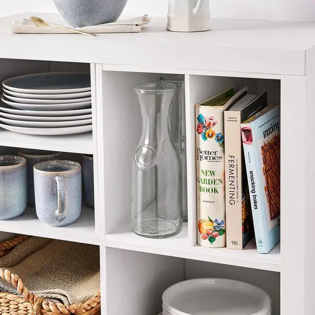 Alt view image 7 of 7 - Better Homes & Gardens H Shelf Cube Organizer Insert, ParticleBoard Cube Divider, Vertical / Horizontal Installation for Better Homes & Gardens Cube Storage Units