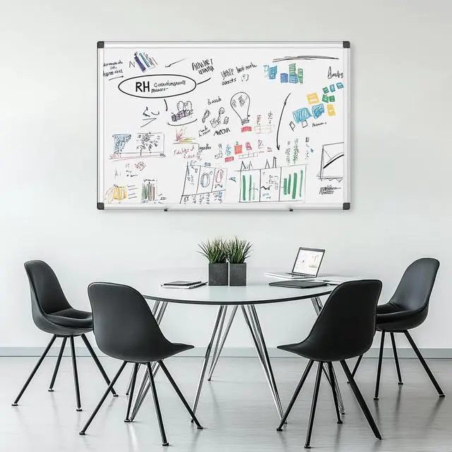 Alt view image 6 of 7 - Gianna 36 X 24 inches Magnetic Dry Erase Board with Aluminum Frame, Whiteboard for Home School