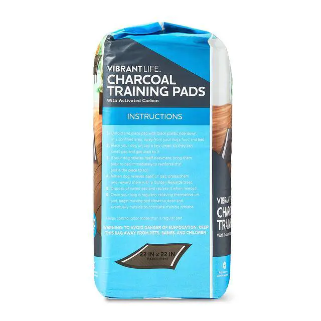 Alt view image 5 of 6 - Vibrant Life Charcoal Large Training Pads, Odor Control, Super Absorbent, Leak Proof, & Fast Dry Dog and Puppy Pee Pads, 22 in x 22 in, 50 Count