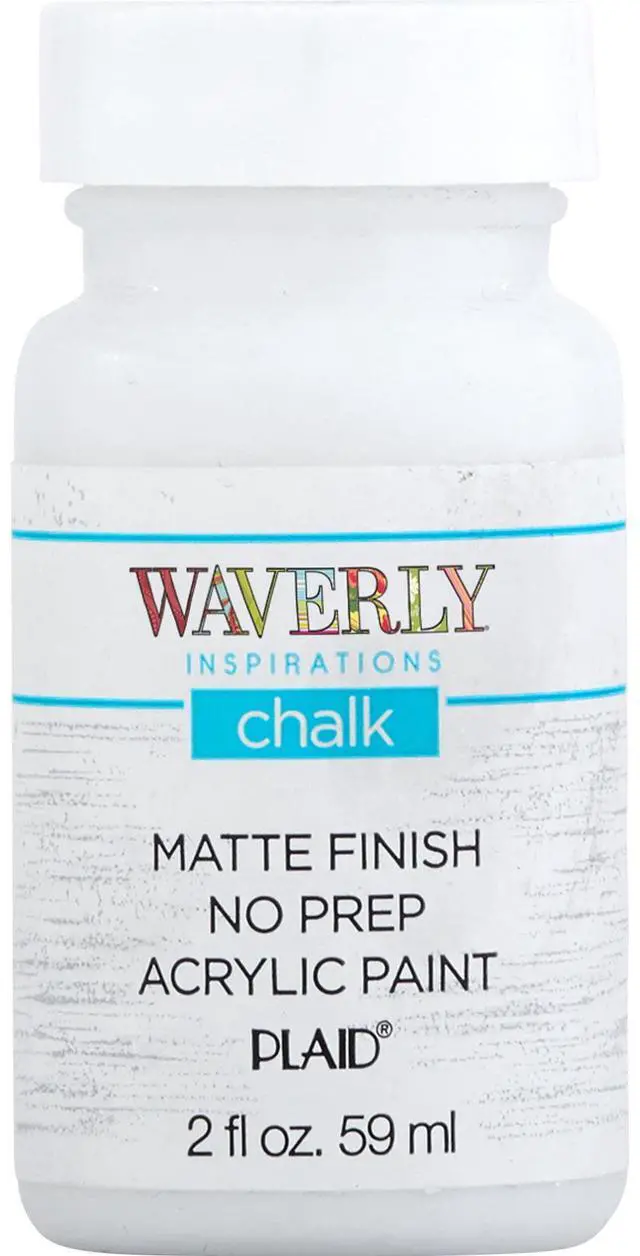 Alt view image 3 of 6 - (3 pack) Waverly Inspirations Chalk Paint, Ultra Matte, White, 2 fl oz