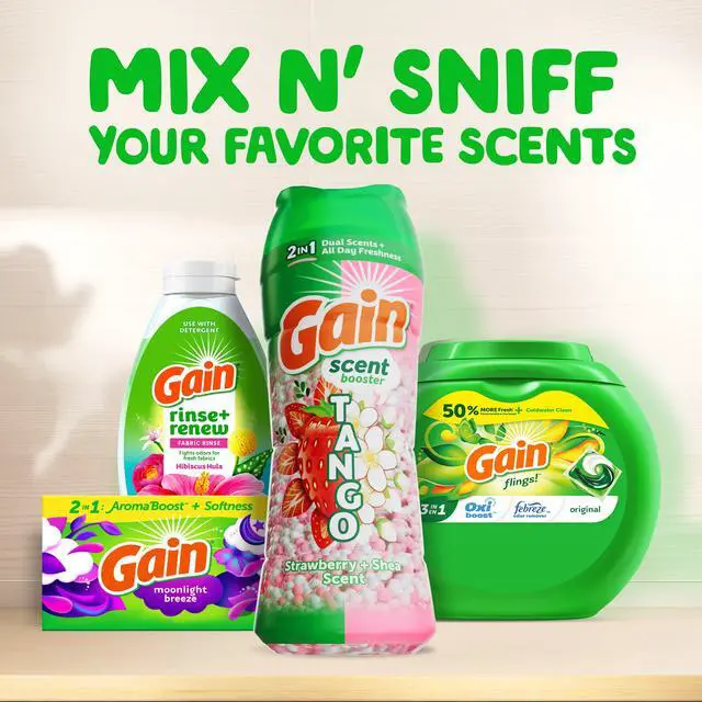Alt view image 7 of 7 - Gain Strawberry & Shea Laundry Scent Beads, Fully Dissolvable Scent Booster, ResidueFree Custom Fragrance Boost for Small & Regular Loads