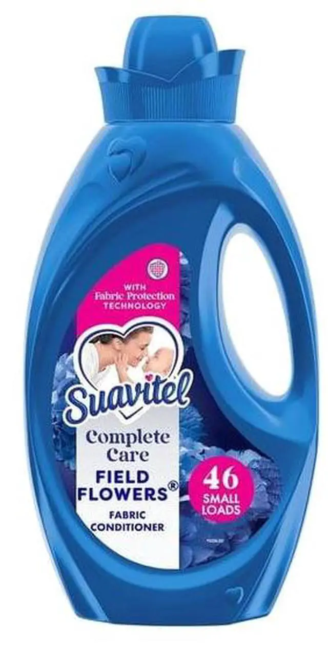 Main image of Suavitel Complete Liquid Fabric Softener, Field Flowers Scent 46 fl oz, WrinkleReduction & ColorProtect Fabric Conditioner for HE & Standard Washing Machines
