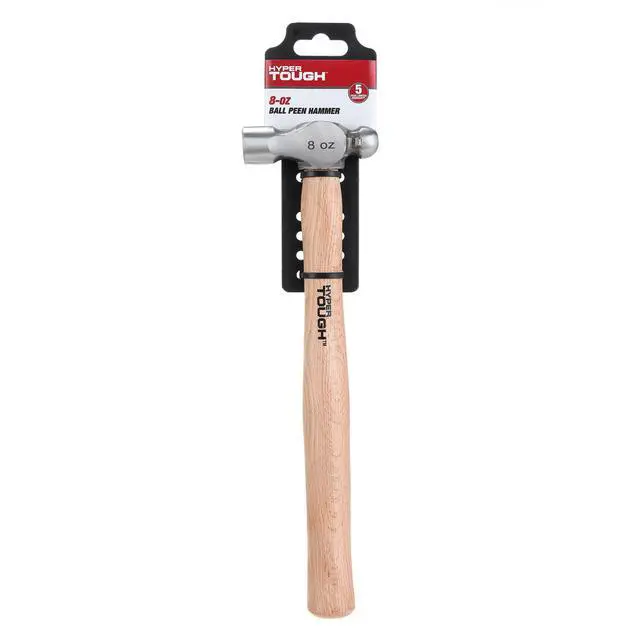 Alt view image 4 of 6 - Hyper Tough 8 Ounce Ball Peen Wood Handled Hammer 4C25252D