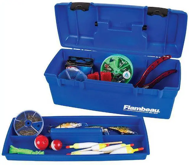 Alt view image 3 of 5 - Flambeau Outdoors, 6009TD Lil Brute Fishing Tackle Box with Lift-Out Tray, Blue, 13 inches Long, Plastic